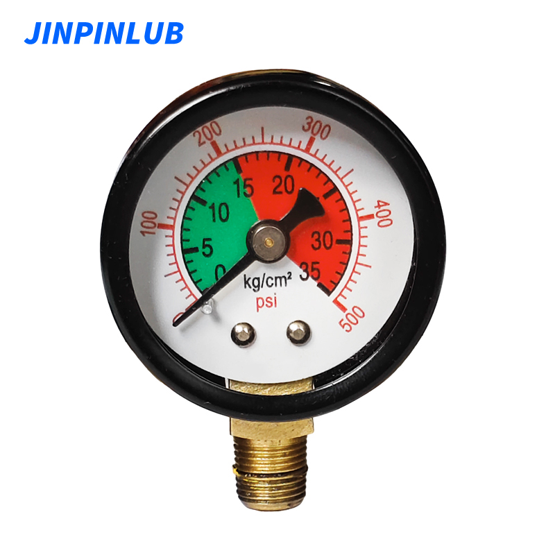 M35 Dual Unit Black Steel Pressure Gauge For Lubrication Pump